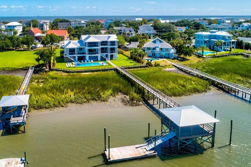 New Waterfront Home With Deep Water Dock Isle of Palms Exterior photo